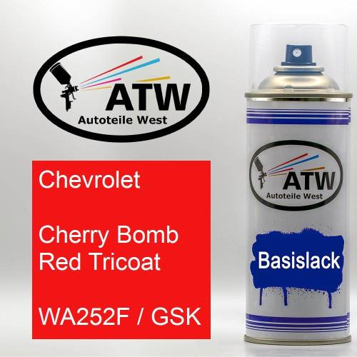 Chevrolet, Cherry Bomb Red Tricoat, WA252F / GSK: 400ml Sprühdose, von ATW Autoteile West.